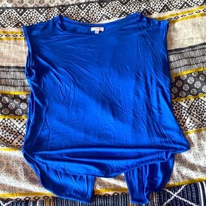 Blue short sleeve Wilfred open back top